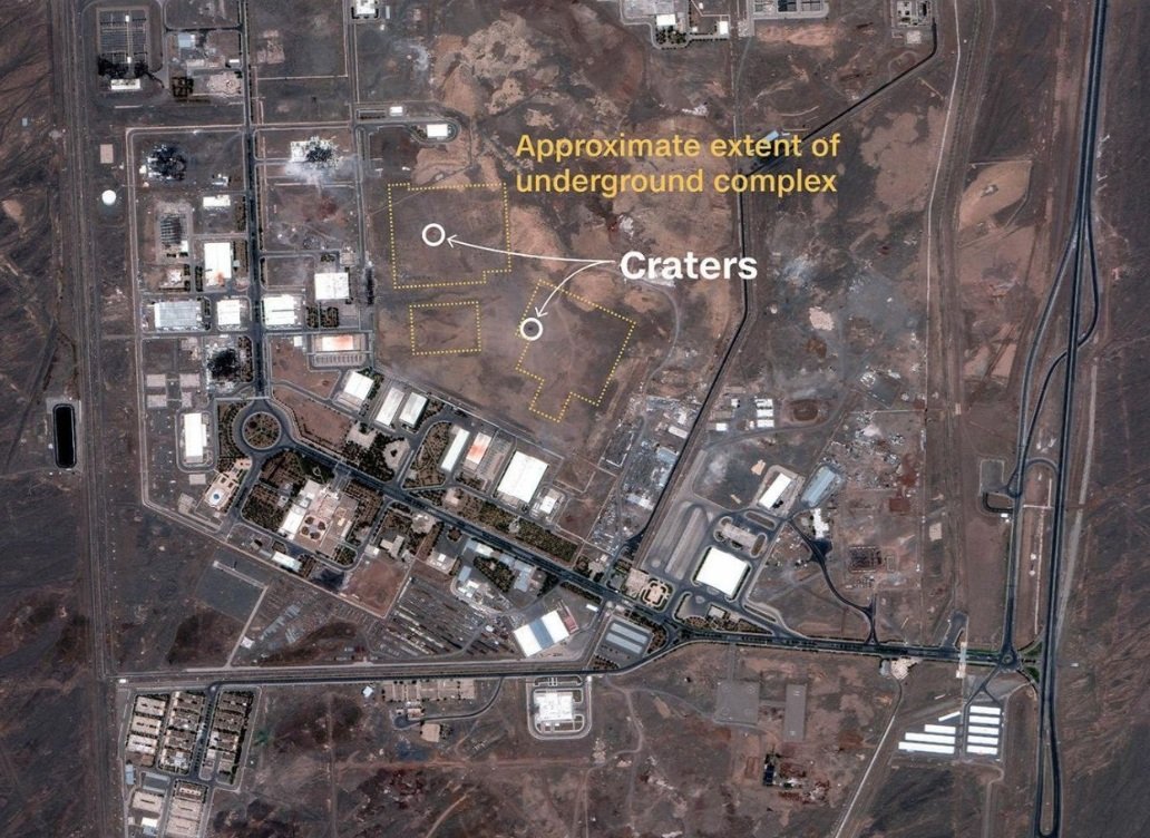 Citra Satelit: Fasilitas Nuklir Iran Rusak Parah, Ada Kawah Raksasa Akibat Serangan Bom Penghancur Bunker