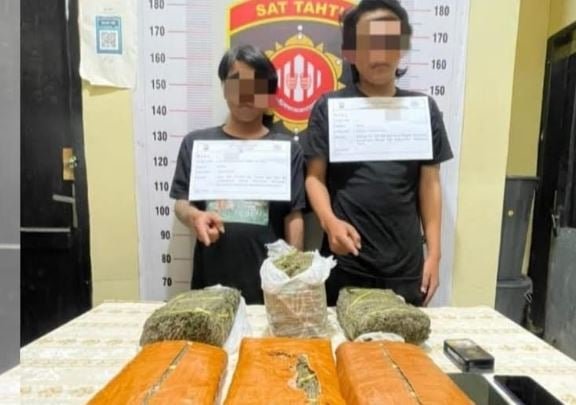 Polisi Gagalkan Pengiriman 7 Kg Ganja ke Pekanbaru, 2 Kurir Ditangkap di Toba